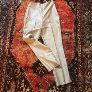 Never worn silver high waist cropped pants
